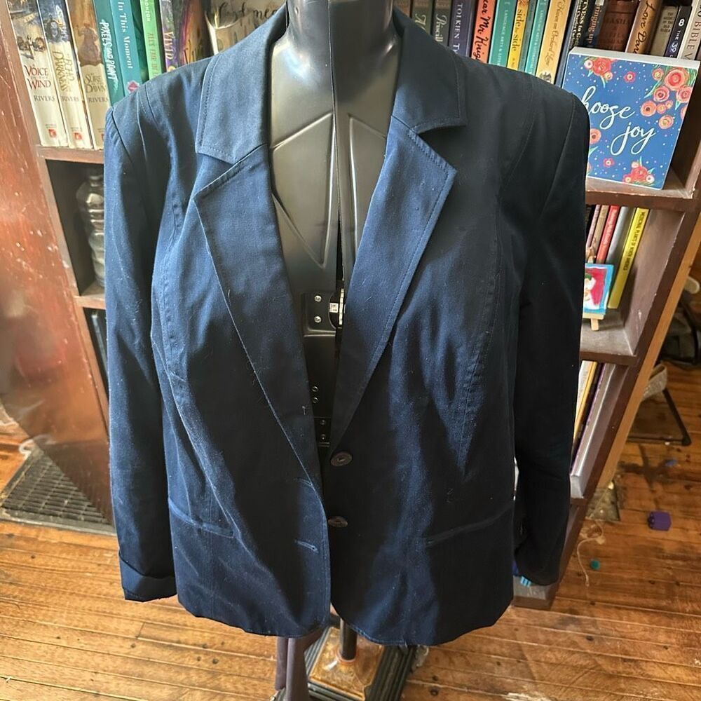 Lane Bryant navy blue business casual career 24 blazer
